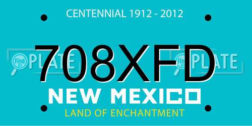 708XFD New Mexico License Plate