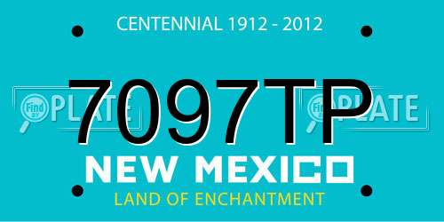 7097TP New Mexico License Plate