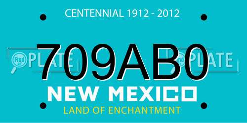 709AB0 New Mexico License Plate
