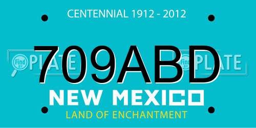 709ABD New Mexico License Plate