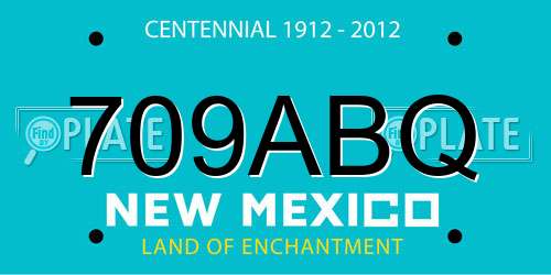 709ABQ New Mexico License Plate
