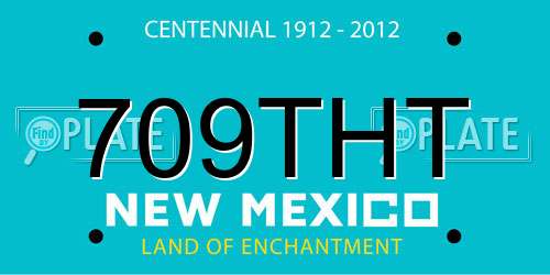 709THT New Mexico License Plate