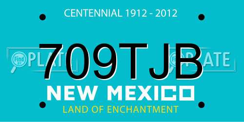 709TJB New Mexico License Plate
