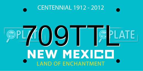 709TTL New Mexico License Plate