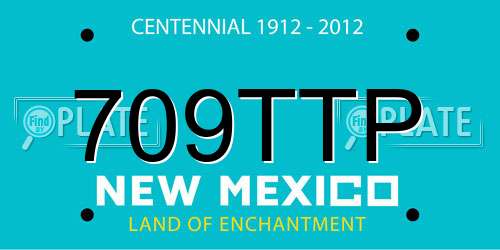 709TTP New Mexico License Plate