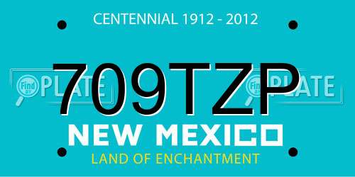 709TZP New Mexico License Plate