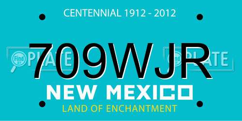 709WJR New Mexico License Plate