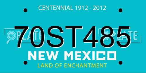 70ST485 New Mexico License Plate