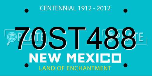 70ST488 New Mexico License Plate
