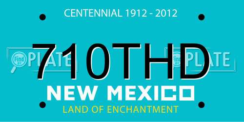 710THD New Mexico License Plate