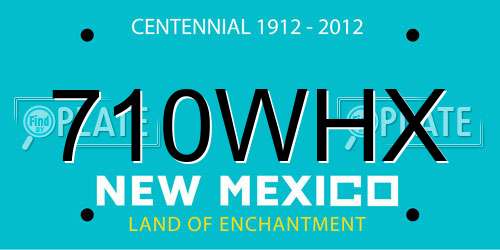 710WHX New Mexico License Plate