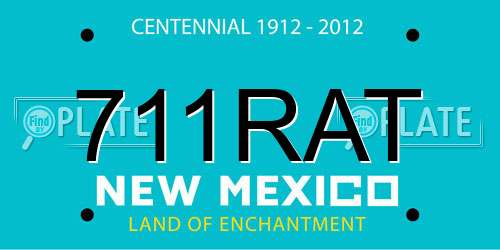 711RAT New Mexico License Plate