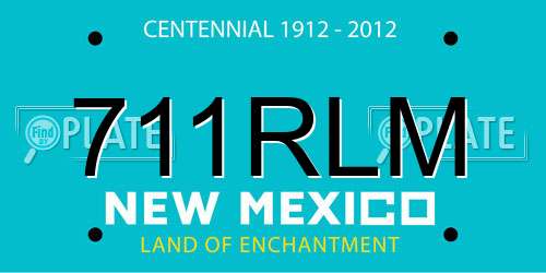 711RLM New Mexico License Plate