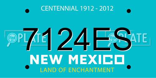 7124ES New Mexico License Plate