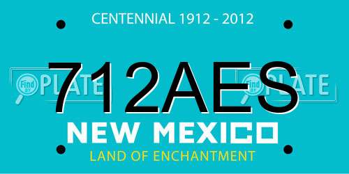712AES New Mexico License Plate