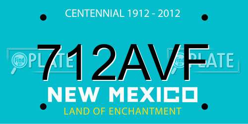 712AVF New Mexico License Plate