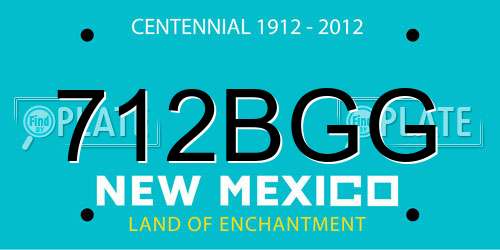 712BGG New Mexico License Plate