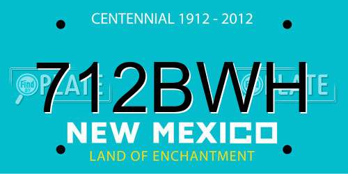 712BWH New Mexico License Plate
