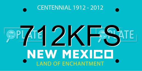 712KFS New Mexico License Plate