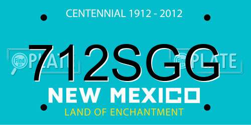 712SGG New Mexico License Plate