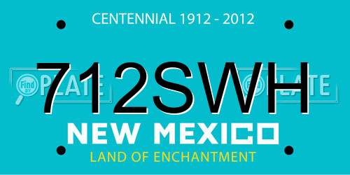 712SWH New Mexico License Plate