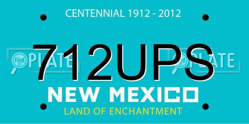 712UPS New Mexico License Plate