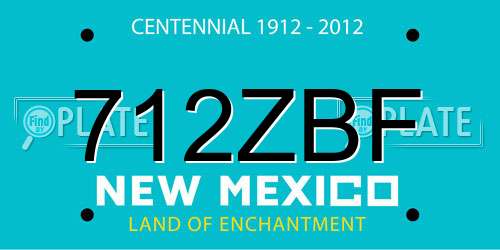 712ZBF New Mexico License Plate