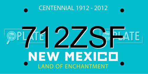 712ZSF New Mexico License Plate