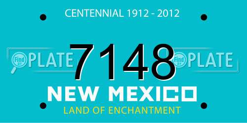 7148 New Mexico License Plate