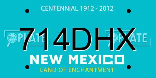 714DHX New Mexico License Plate