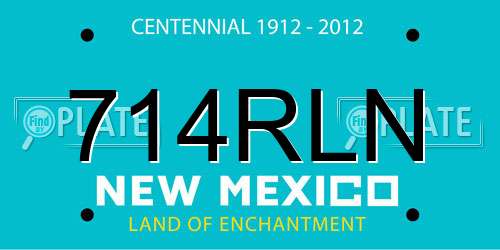 714RLN New Mexico License Plate