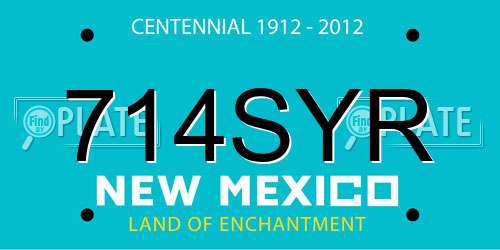 714SYR New Mexico License Plate