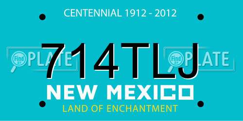 714TLJ New Mexico License Plate