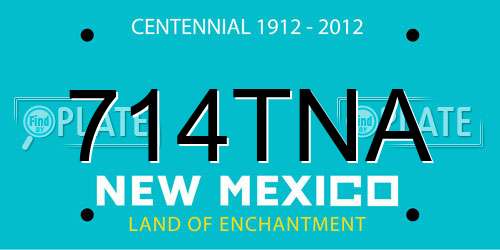 714TNA New Mexico License Plate