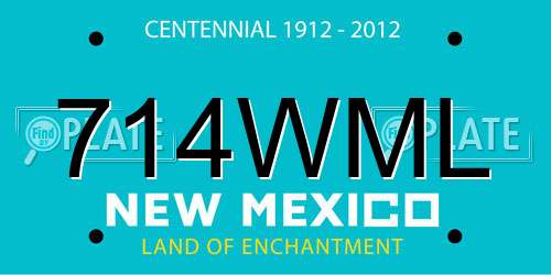 714WML New Mexico License Plate