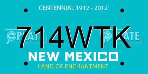 714WTK New Mexico License Plate