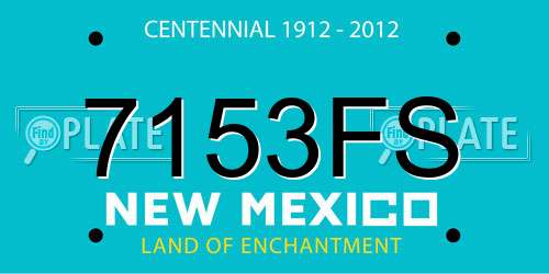 7153FS New Mexico License Plate