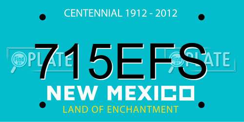 715EFS New Mexico License Plate