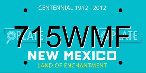 715WMF New Mexico License Plate