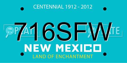 716SFW New Mexico License Plate