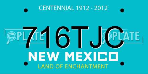 716TJC New Mexico License Plate