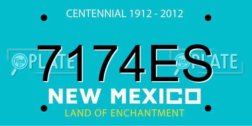 7174ES New Mexico License Plate