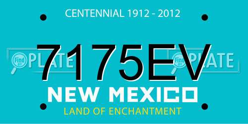 7175EV New Mexico License Plate