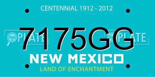7175GG New Mexico License Plate