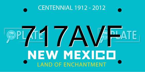 717AVF New Mexico License Plate