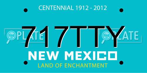 717TTY New Mexico License Plate
