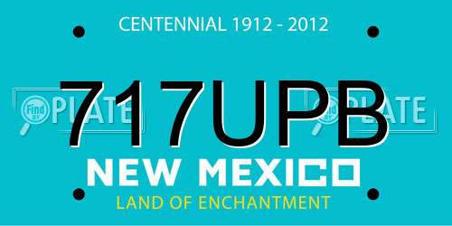 717UPB New Mexico License Plate