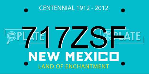 717ZSF New Mexico License Plate