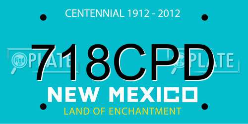 718CPD New Mexico License Plate