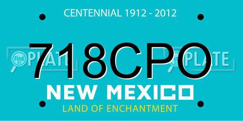 718CPO New Mexico License Plate
